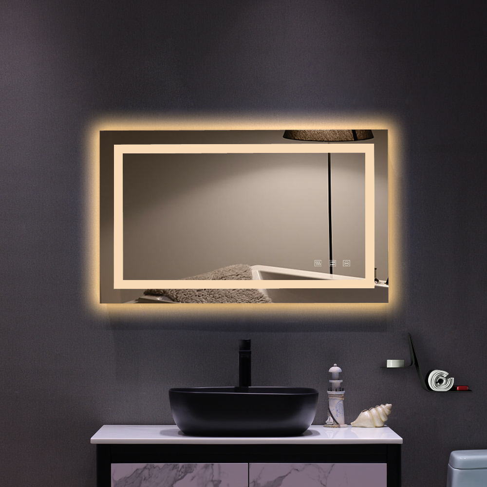 Bathroom Mirror LED Light Anti-fog Makeup Illuminated Wall ...