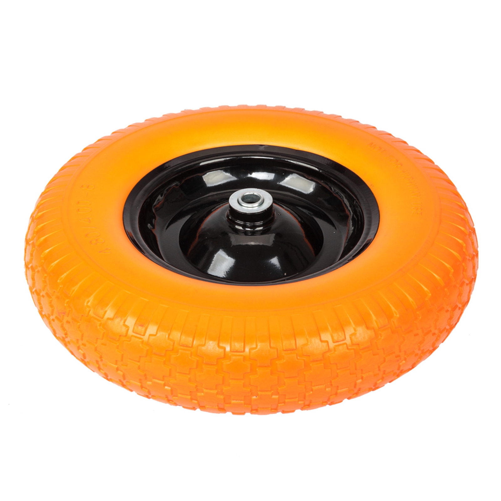 16/14.2" Flat Free Wheel Barrow Wheelbarrow Tire Solid Foam 5/8 Axle