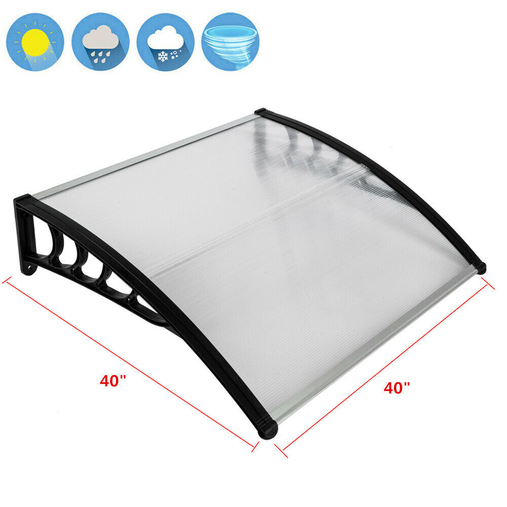 Details about   Muti size Window Door Awning Outdoor Sun Rain Cover DIY Canopy Patio Shield US 
