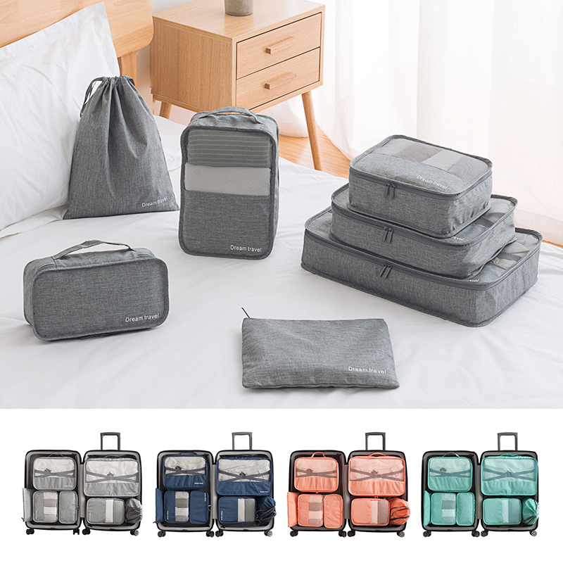 Details About 7pcs Waterproof Clothes Storage Bags Ng Cube Travel Luggage Organizer Pouch