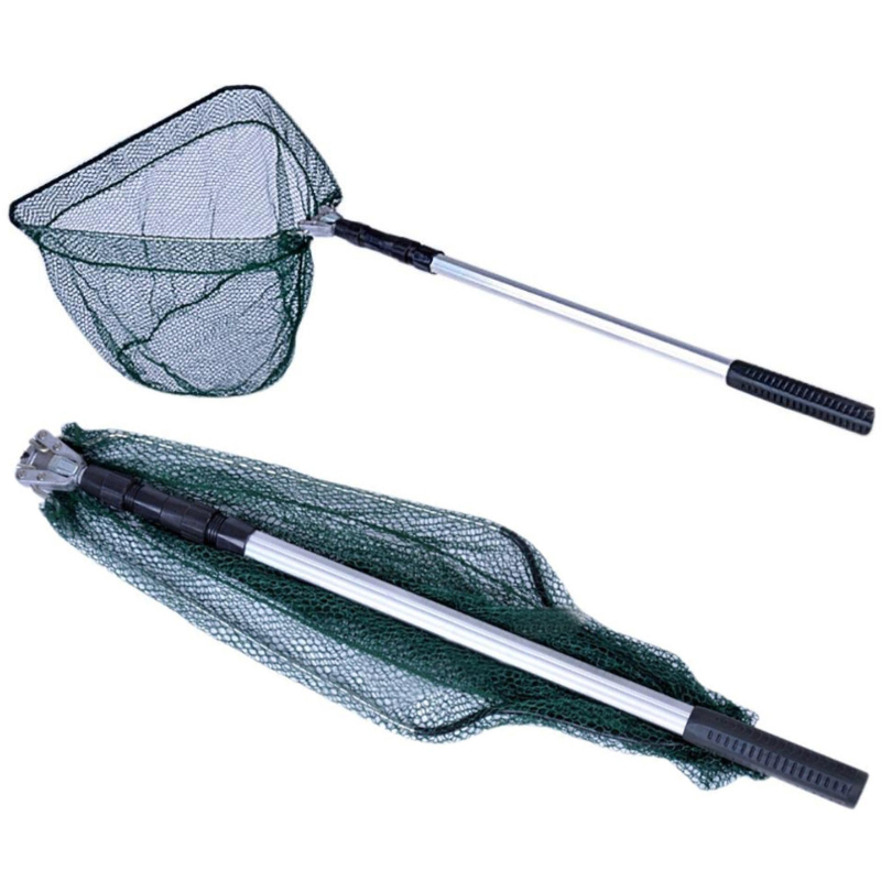 Portable Telescopic Fishing Net Folding 3Section Aluminum Handle