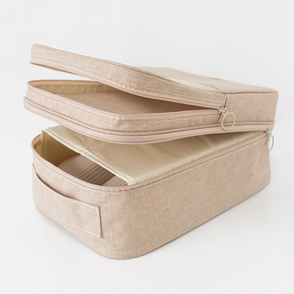2 Layer Portable Waterproof Travel Shoe Bags Zipper Pouch Storage Organizer US