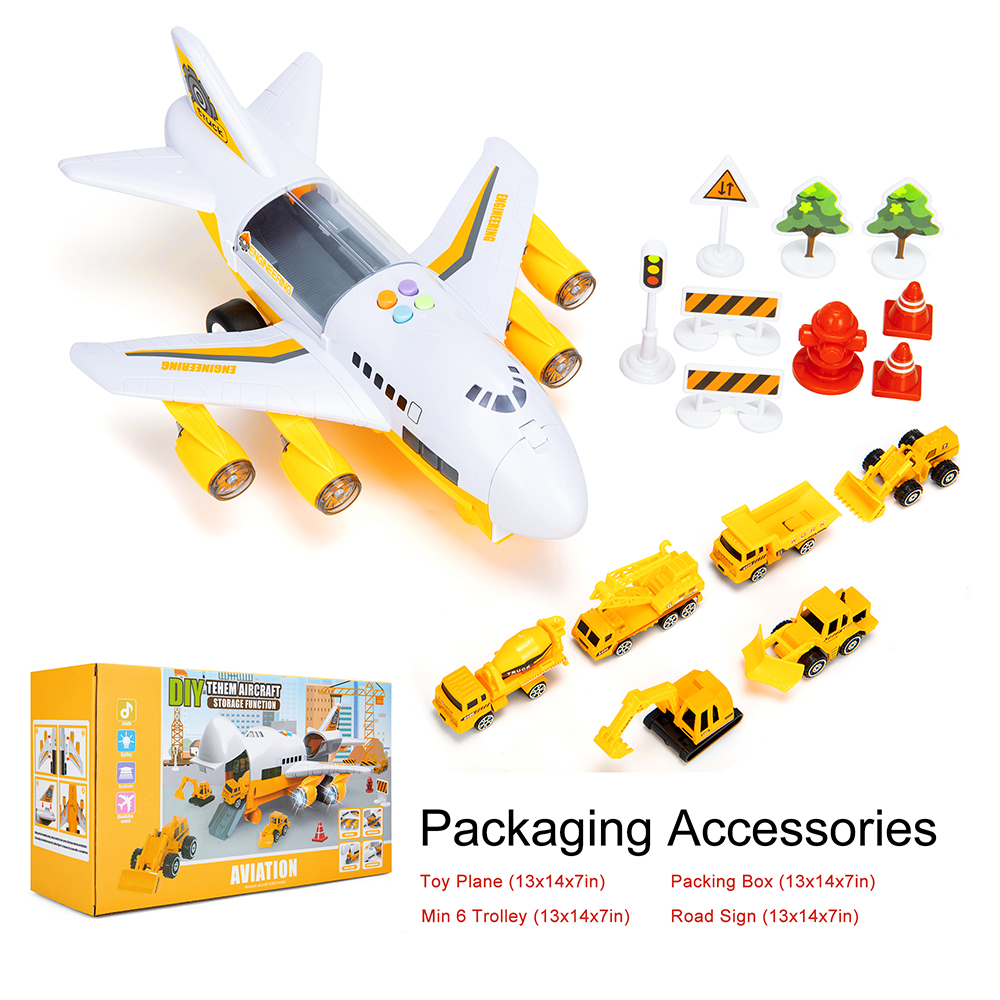 Educational Toys for Girls & Boys Toysery Airplane Toy for Kids Mini Car Toys with Airplane Transport Cargo Kids Toys Best for Birthday Toy Airplane for Kids Age 3+ for Kids 
