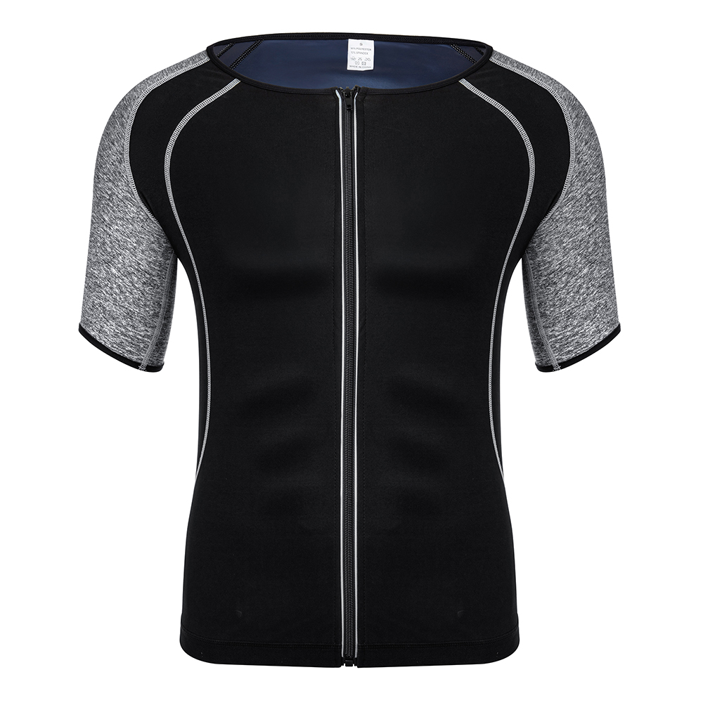 Men Waist Training Vest Weight Loss Corset Compression Sweat Sauna Fitness Shirt