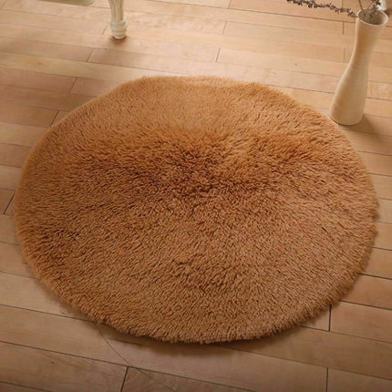 New Round Anti Skid Gy Area Rug, Fluffy Rugs For Living Room India