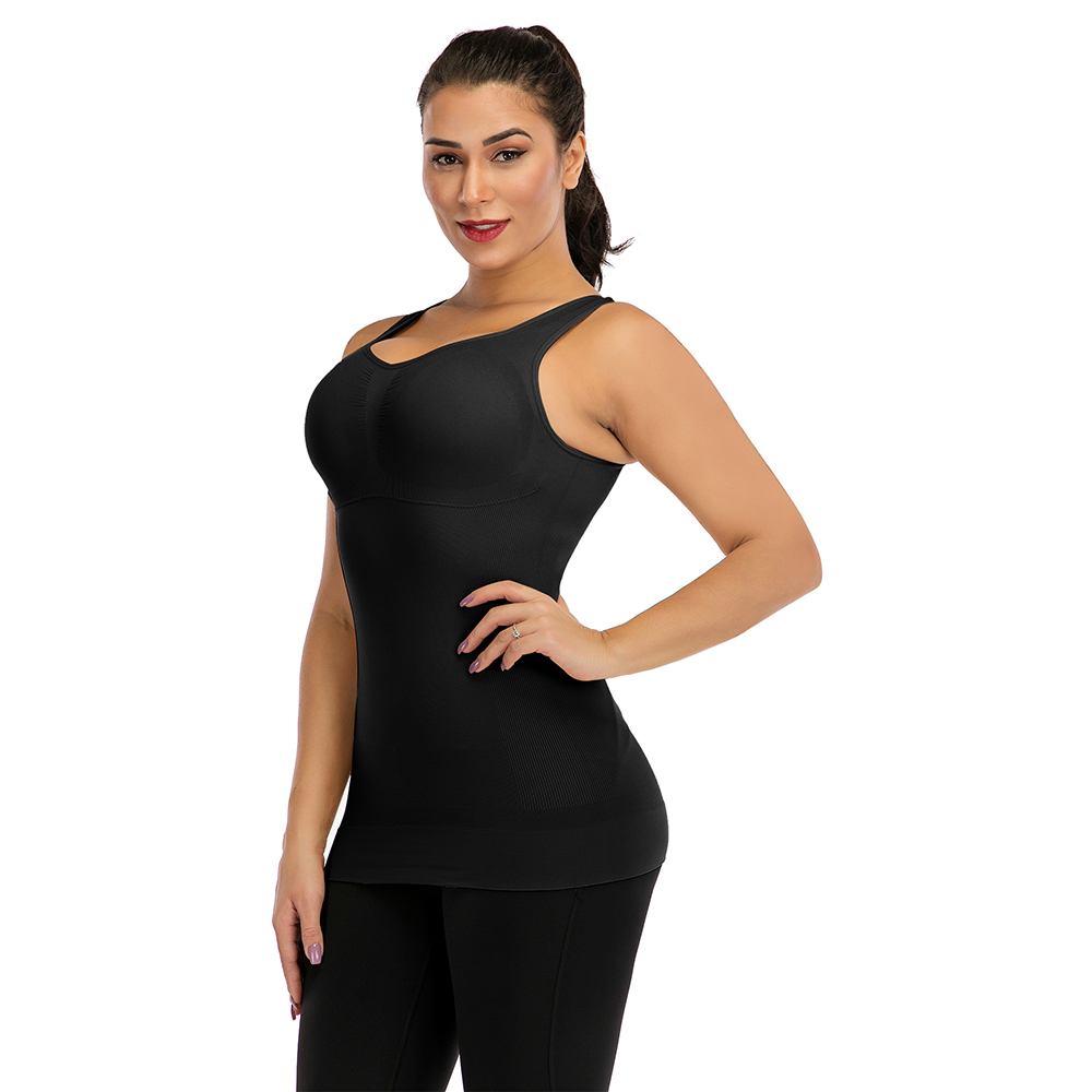 Women's Seamless Shaping Camisole Tank Tops Tummy Body Shaper With Built In  Bra