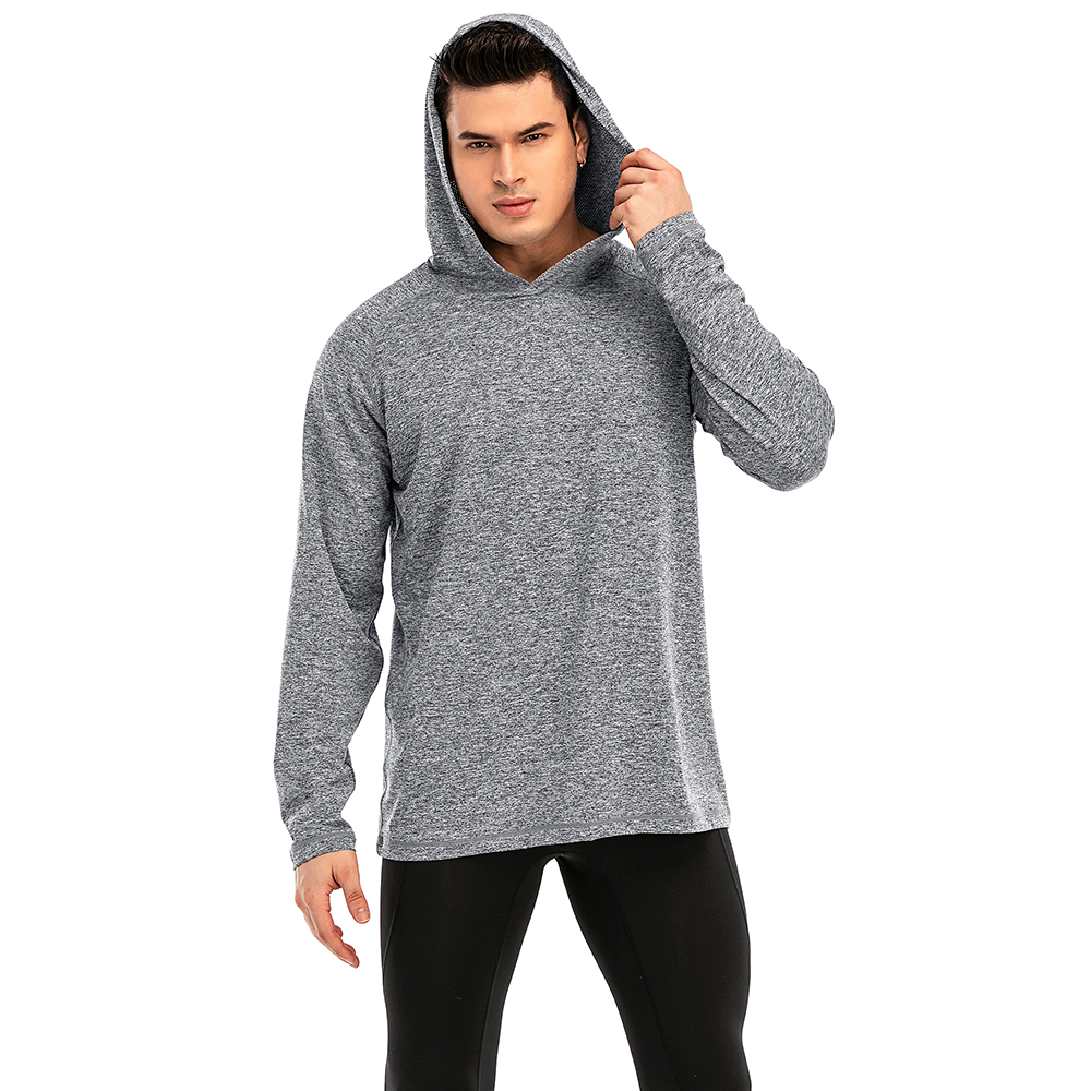 Men Cool Fitness Hooded Sweatshirts Pullover Long Sleeve Cardigan T-Shirts S-3XL - Picture 14 of 14
