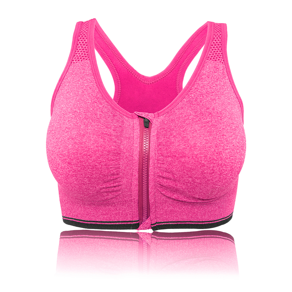 Women Removable Pad Fitness Sports Bra Vest Front Zipper Cozy Tank Tops A B C D - Picture 19 of 33