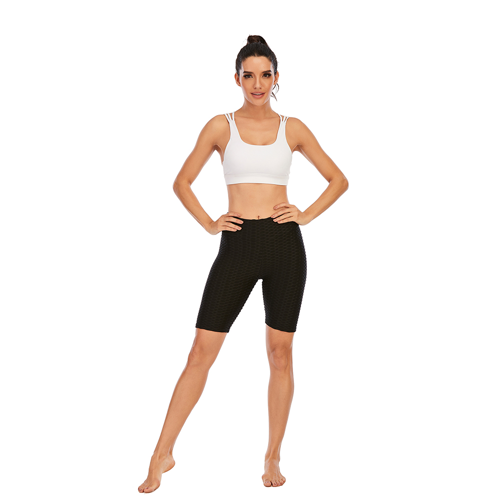 Women Stretch Seamless High Waist Yoga Sports Shorts Gym Shrink Comfort Leggings - Picture 13 of 17