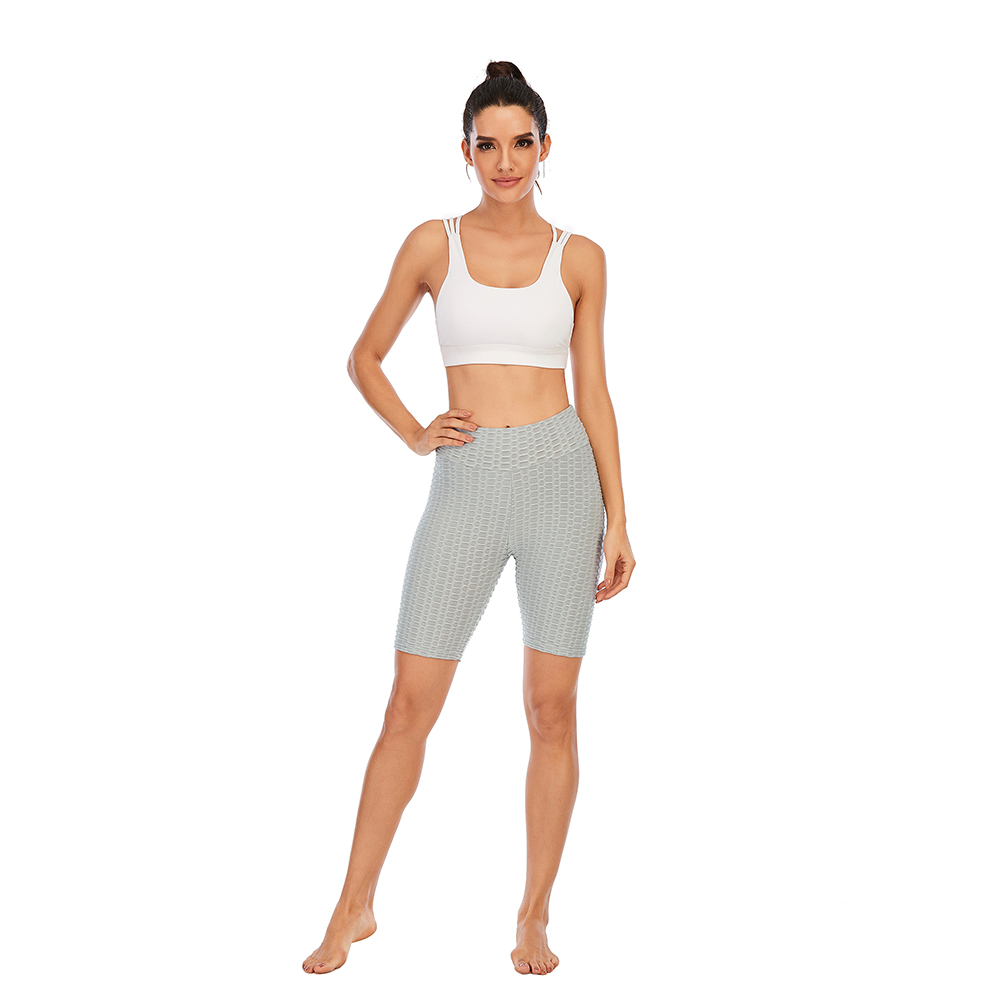 Women Stretch Seamless High Waist Yoga Sports Shorts Gym Shrink Comfort Leggings - Picture 14 of 17