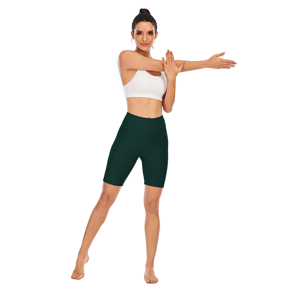 Women Stretch Seamless High Waist Yoga Sports Shorts Gym Shrink Comfort Leggings - Picture 15 of 17