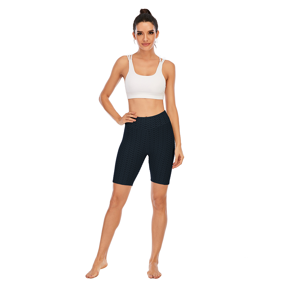 Women Stretch Seamless High Waist Yoga Sports Shorts Gym Shrink Comfort Leggings - Picture 16 of 17