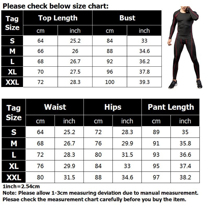 Mens Compression Pants Shirt Under Base Layer Workout Running Tights ...