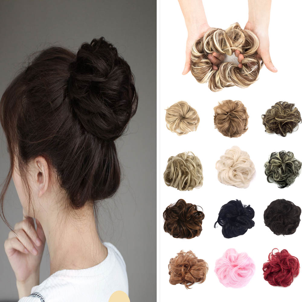 Large Curly Updo Messy Curly Bun Drawstring Claw Comb Hair Piece