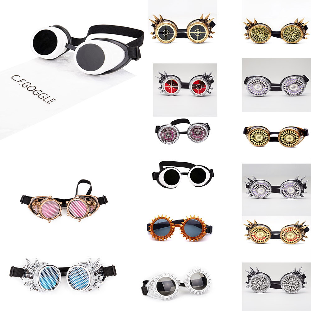 Kaleidoscope Steampunk Goggles Vintage Welding Fancy Dress Goth Biker Xmas gifts