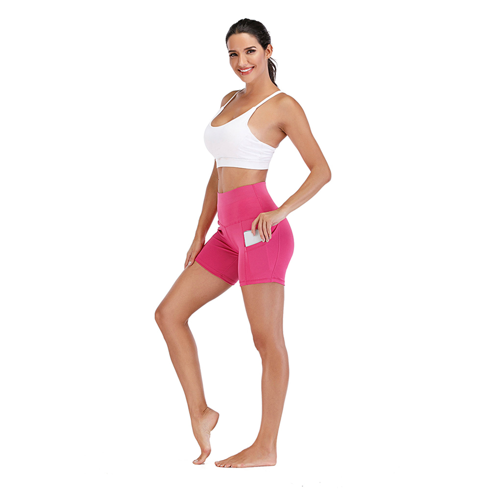 Womens Fitness Bike Shorts Soft Stretch Leggings with Pockets Pants Workout Yoga - Picture 50 of 79