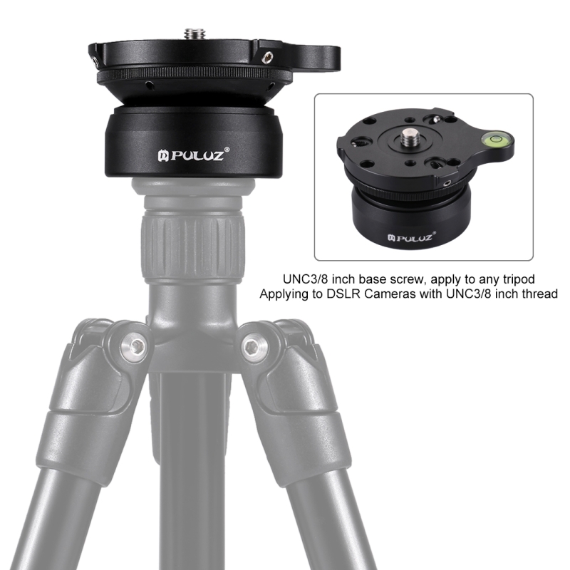 Camera Tripod Head Adapter 3//8 inch Thread Dome Professional Tripod Leveling Head Base with Bubble Level