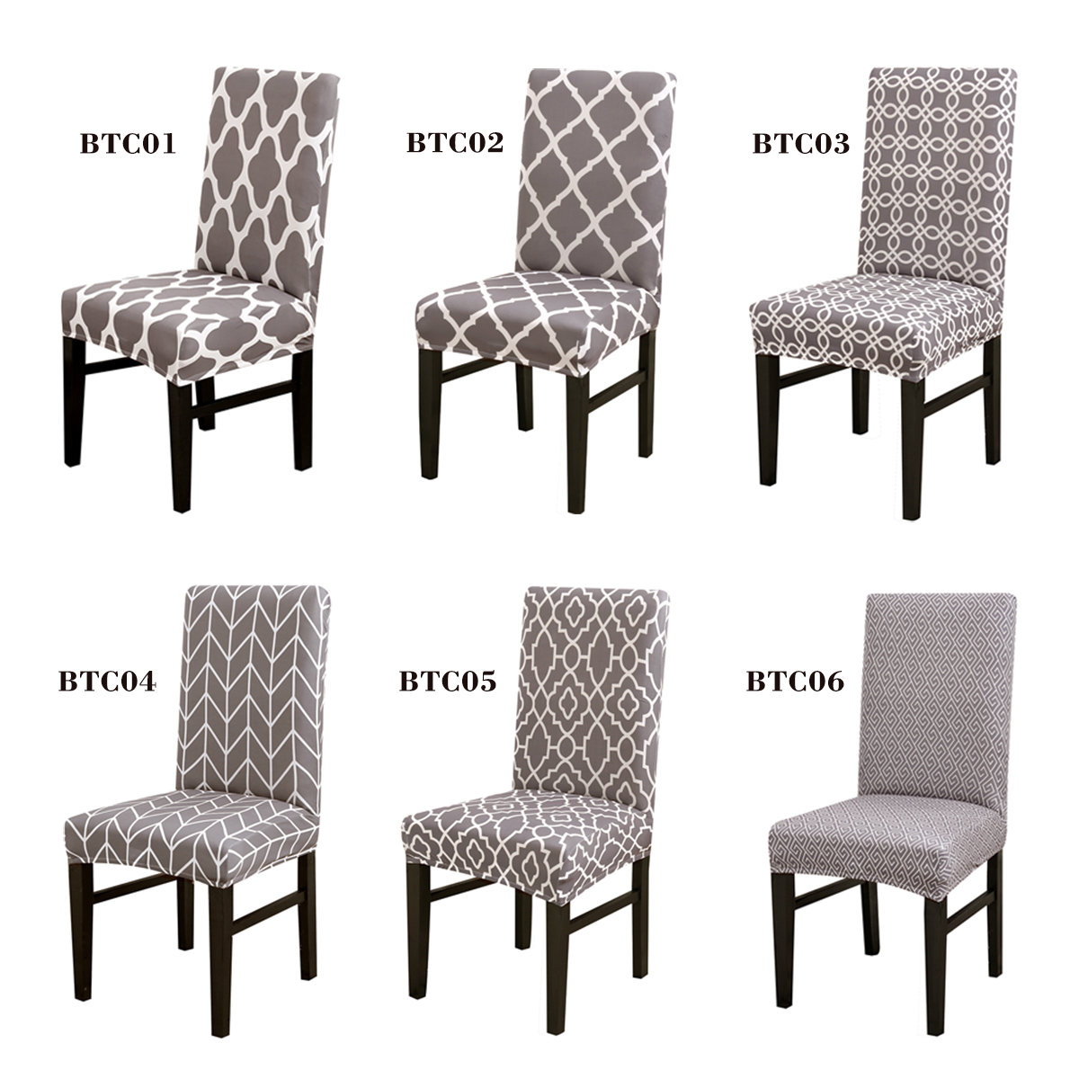 Details about   4pcs Chair Protectorr Slipcover Stretch Removable Washable Spandex Chair Cover 