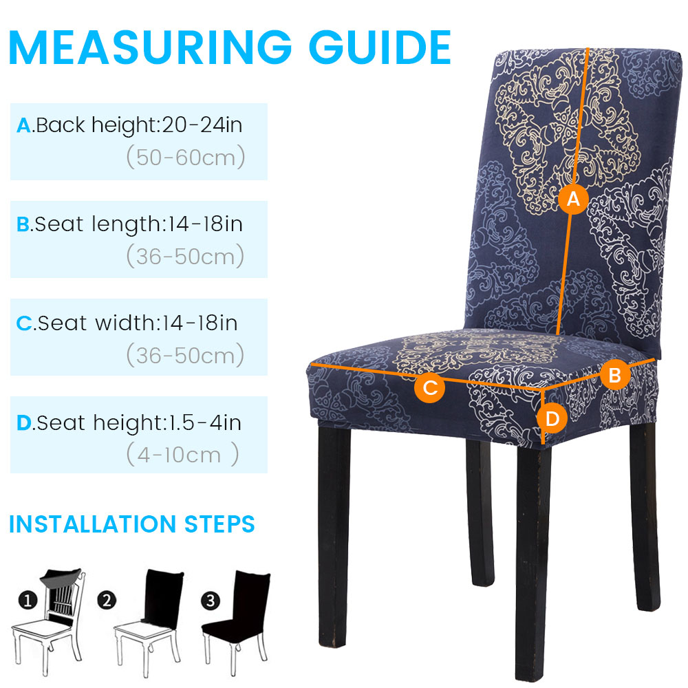 Details about   4pcs Chair Protectorr Slipcover Stretch Removable Washable Spandex Chair Cover 