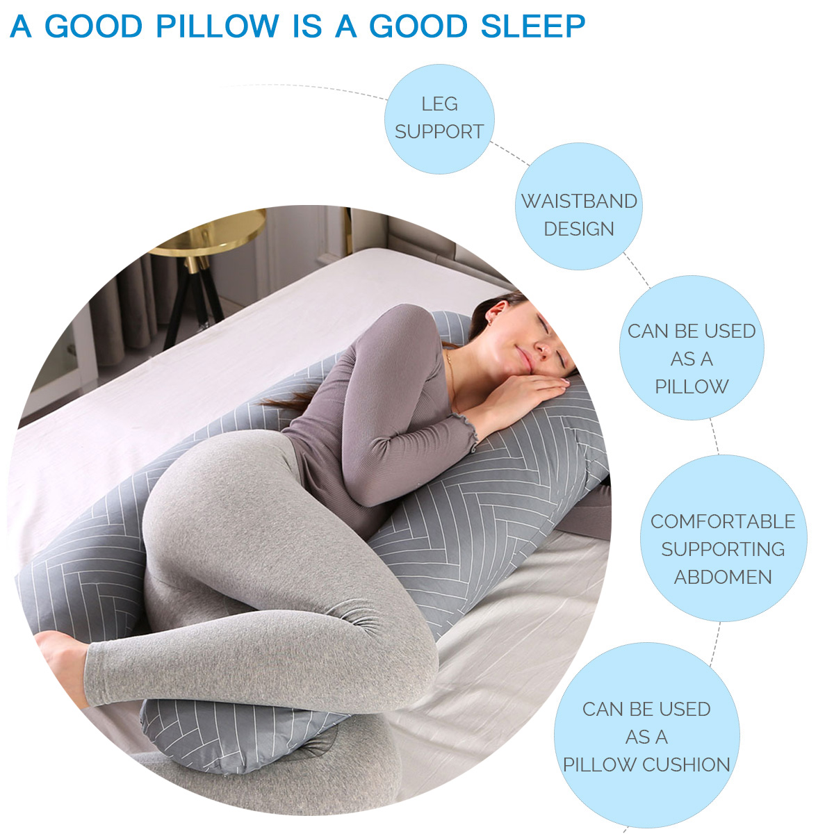 Pregnancy Pillow Maternity Belly Contoured Body U Shape Pregnant 47