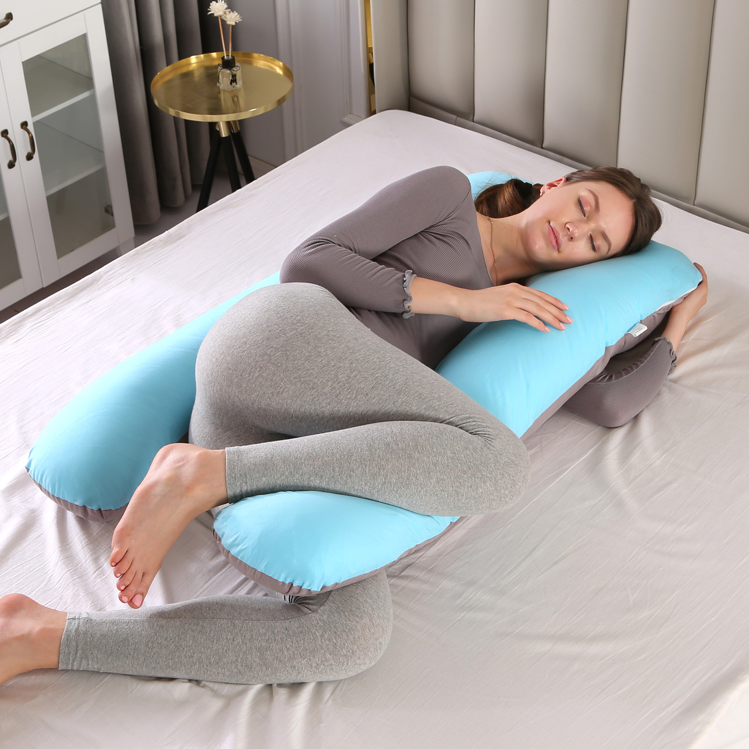 Pregnancy Pillow Maternity Belly Contoured Body U Shape Pregnant 47