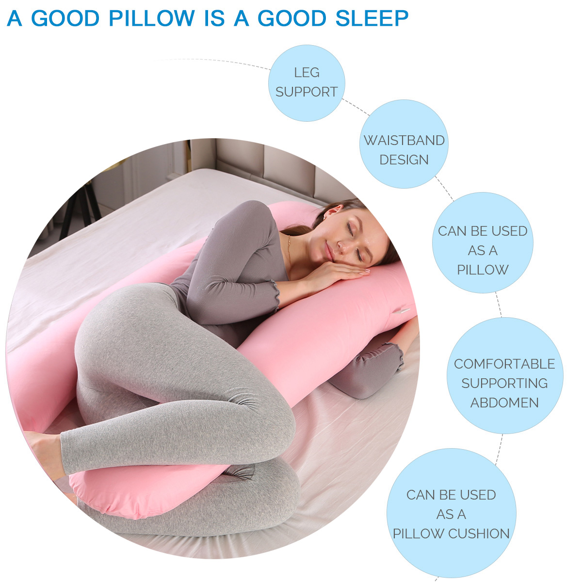 Pregnancy Pillow Maternity Belly Contoured Body U Shape Pregnant 47