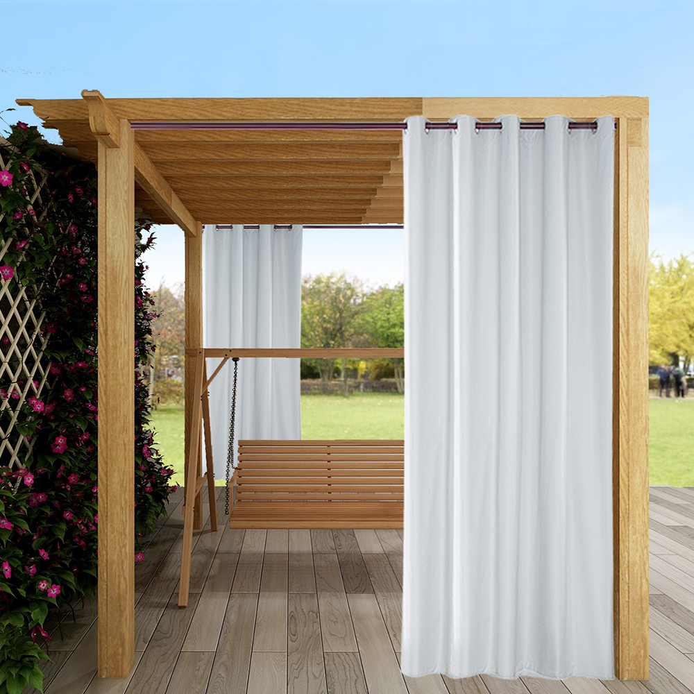 1/ 2Pcs Outdoor Waterproof Blackout Curtains Pergola Patio UV