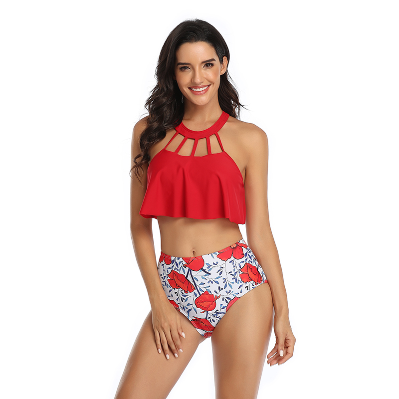 Fashion Women Swimwear High Waisted Bikini SET/One-piece swimsuit Bathing suit - Picture 61 of 108