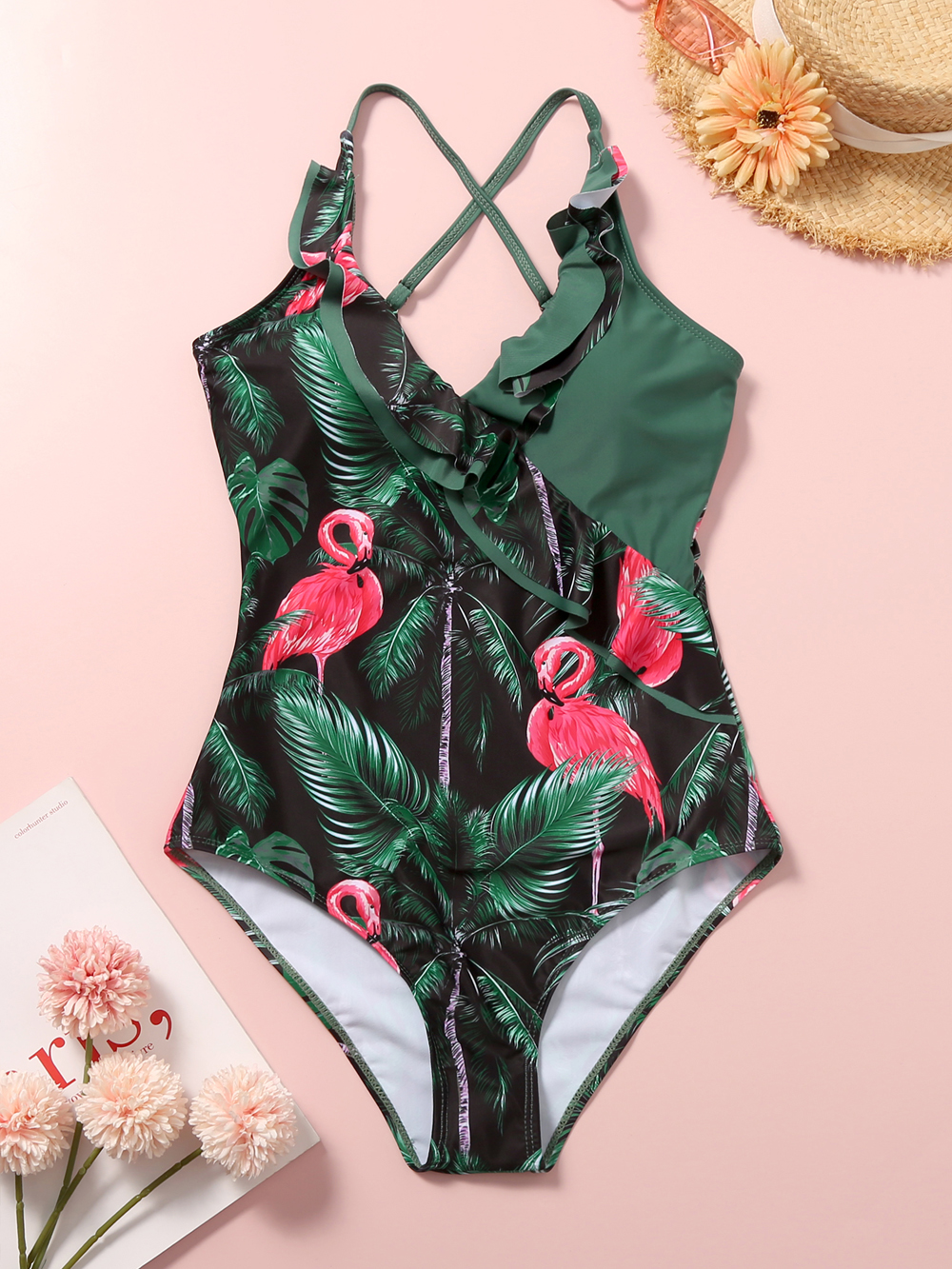 Fashion Women Swimwear High Waisted Bikini SET/One-piece swimsuit Bathing suit - Picture 88 of 108