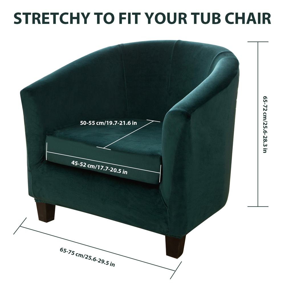 2pcs/set Velvet Tub Chair Covers Armchair Slipcovers for Club Bar