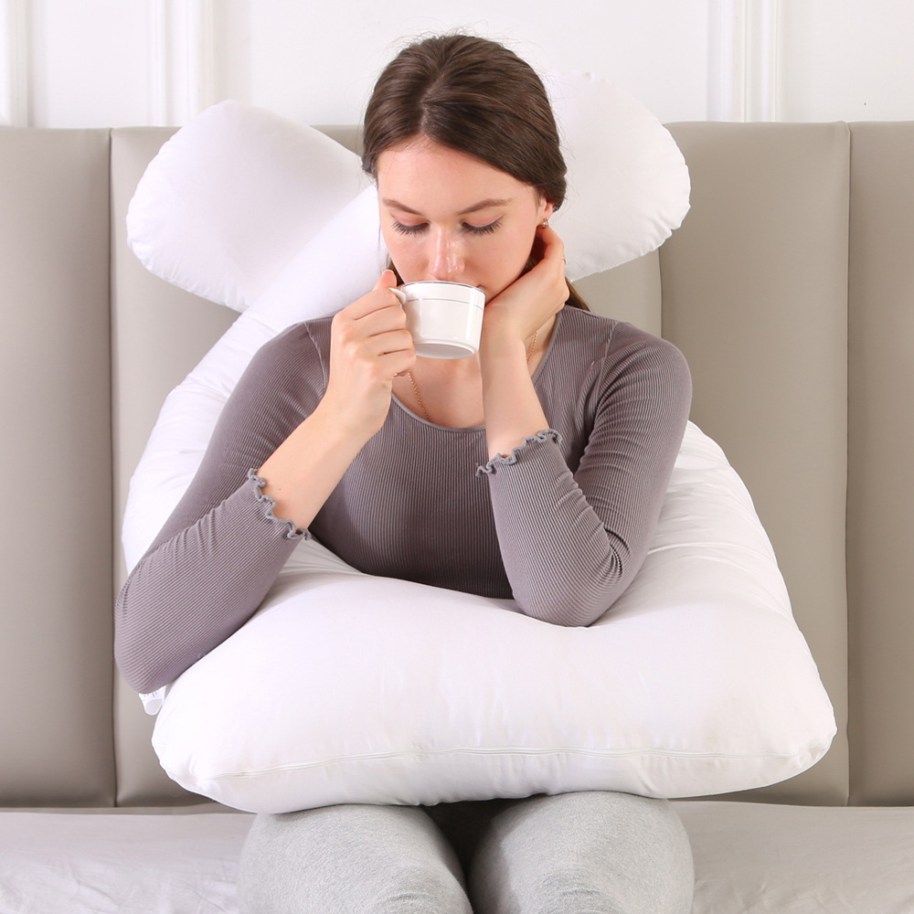 U-Shaped Pregnancy Pillow Maternity Belly Contoured Body Cotton Cushio USA USA 