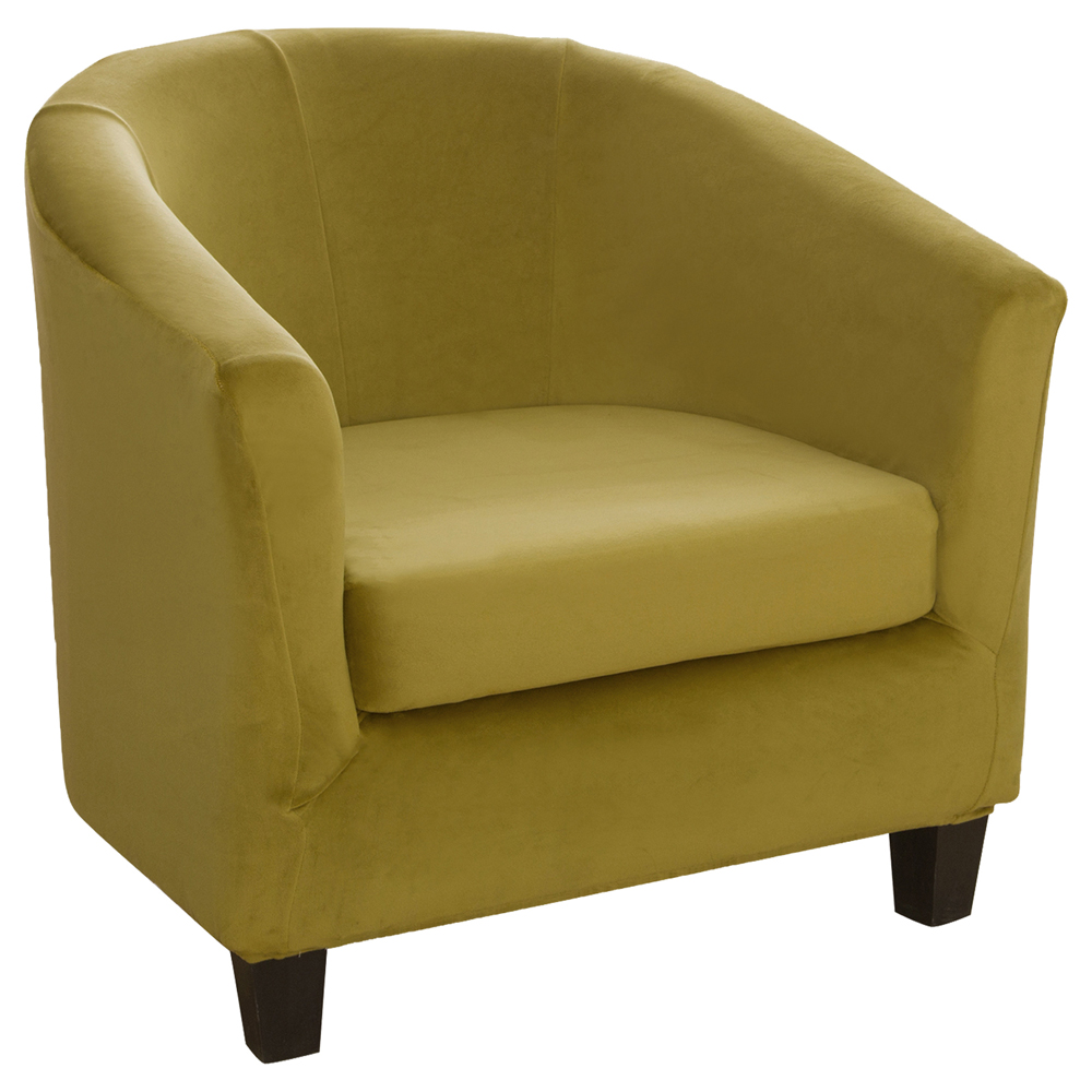 2Pcs Velvet Club Chair Slipcover Tub Chair Covers Stretch Armchair Sofa