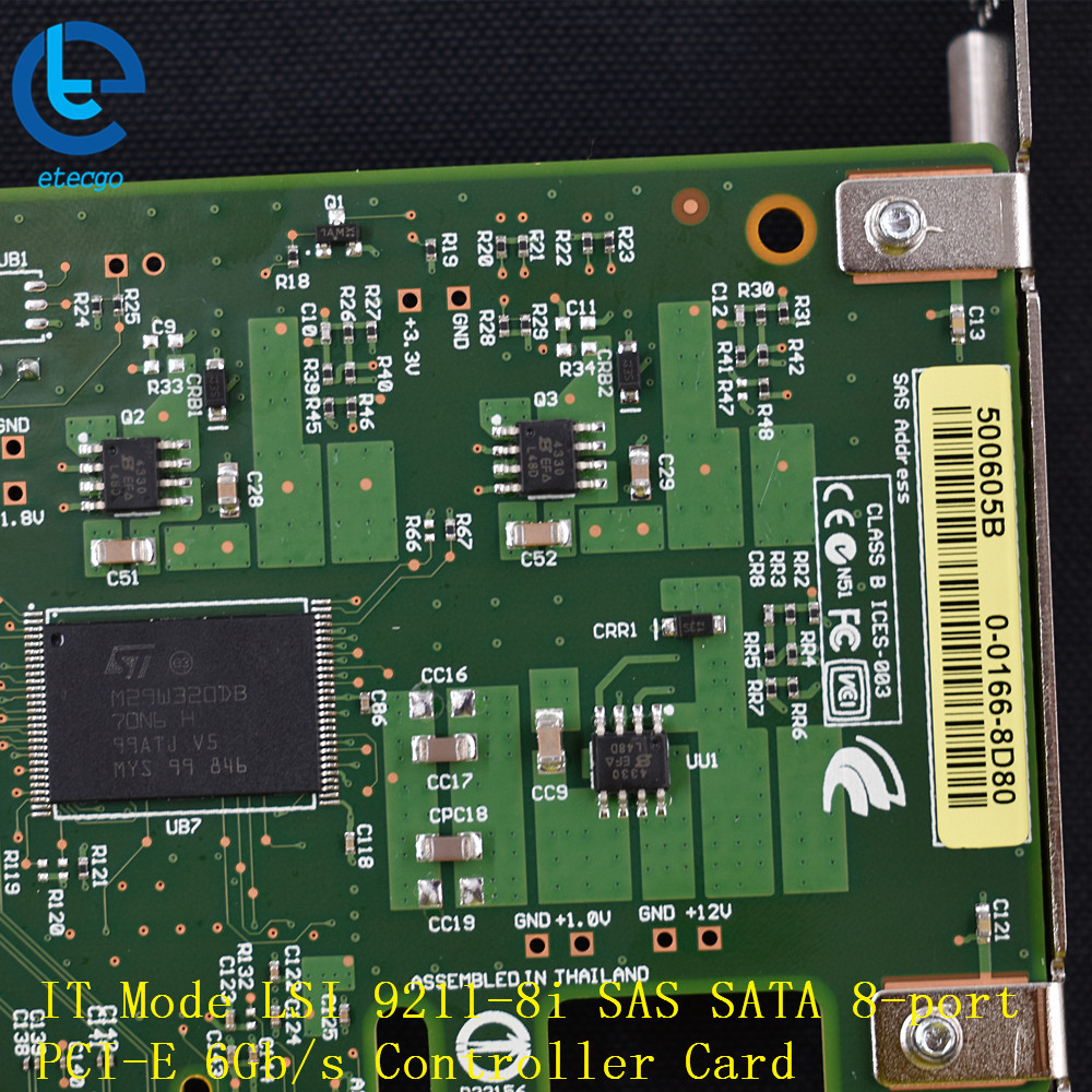 NEW IT Mode LSI 9211-8i SAS SATA 8-port PCI-E 6Gb/s Controller Card ...