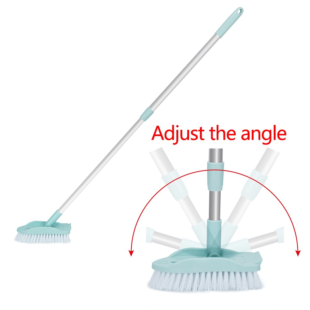 Adjustable Tub Tile Scrubber Cleaning Brush Long Handle Cleaning