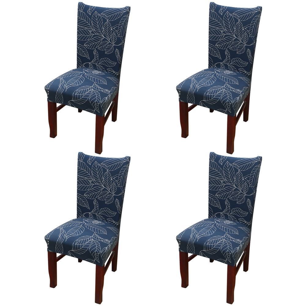 Details about   1/4PCS Dining Chair Seat Covers Slip Stretch Wedding Banquet Party Removable 