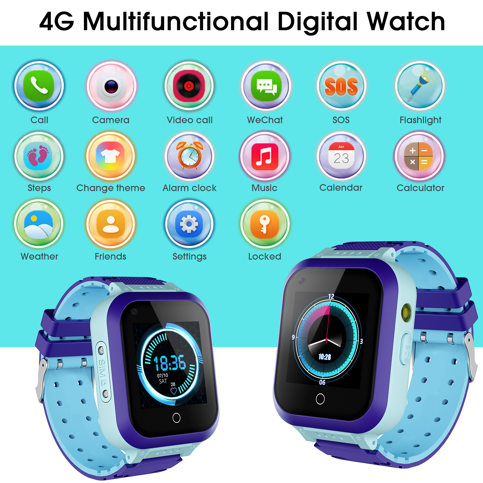 4G Kids Smart Watch Phone Smartwatch Waterproof GPS WiFi SOS Call Boy Girl Gifts - Picture 18 of 74