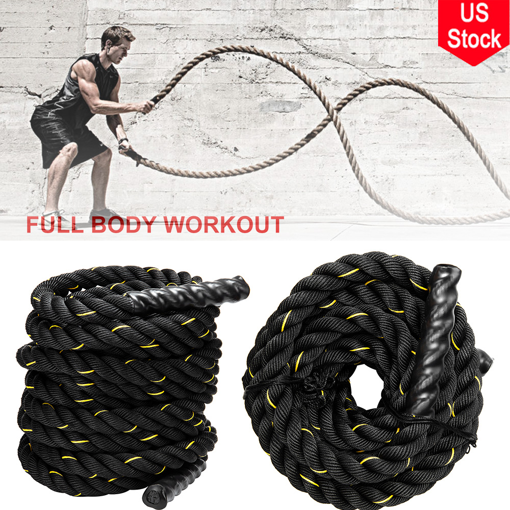 50FT Heavy Battle 大好き Rope 1.5inch Workout Equipment Gym 最新最全の USA Training Exercise Home