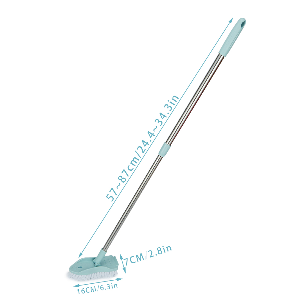 USA Bathroom Long Handle Brush Wall Floor Scrub Bath Shower Tile Cleaning Tool - Picture 9 of 14