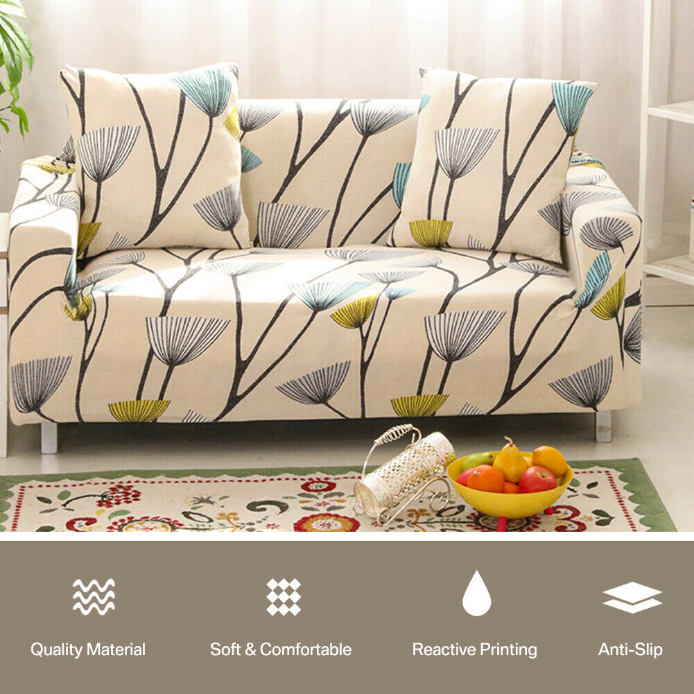 Details about   1/2/3/4 Seater Stretch Sofa Covers Chair Couch Cover Elastic Slipcover Protector 