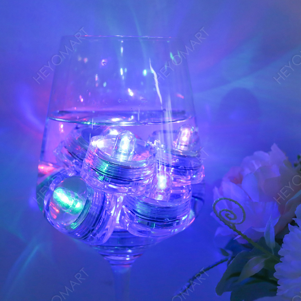 3 12 24 36 Led Submersible Candles Waterproof Wedding Decor Party Vase Tea Light 