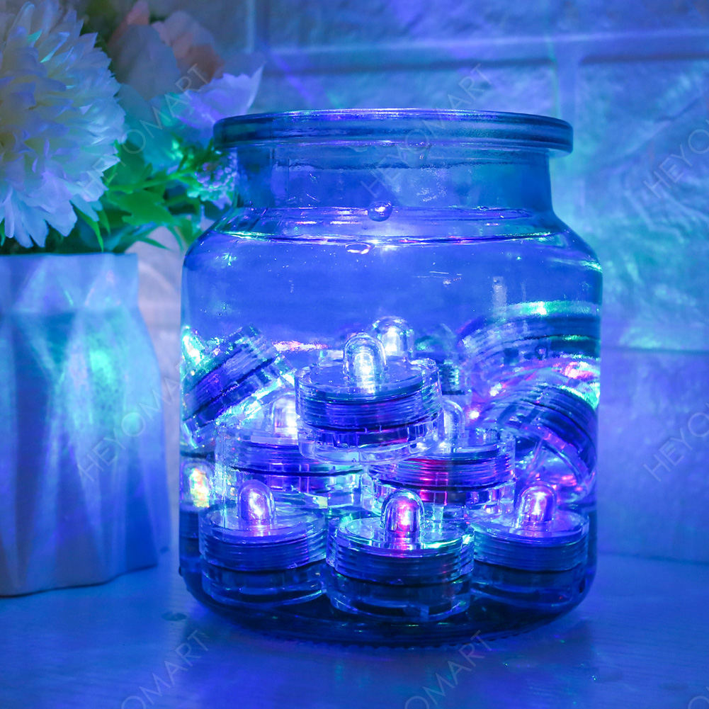 6 12 24 36 Led Submersible Battery Waterproof Wedding Decor Party Vase Tea Light 