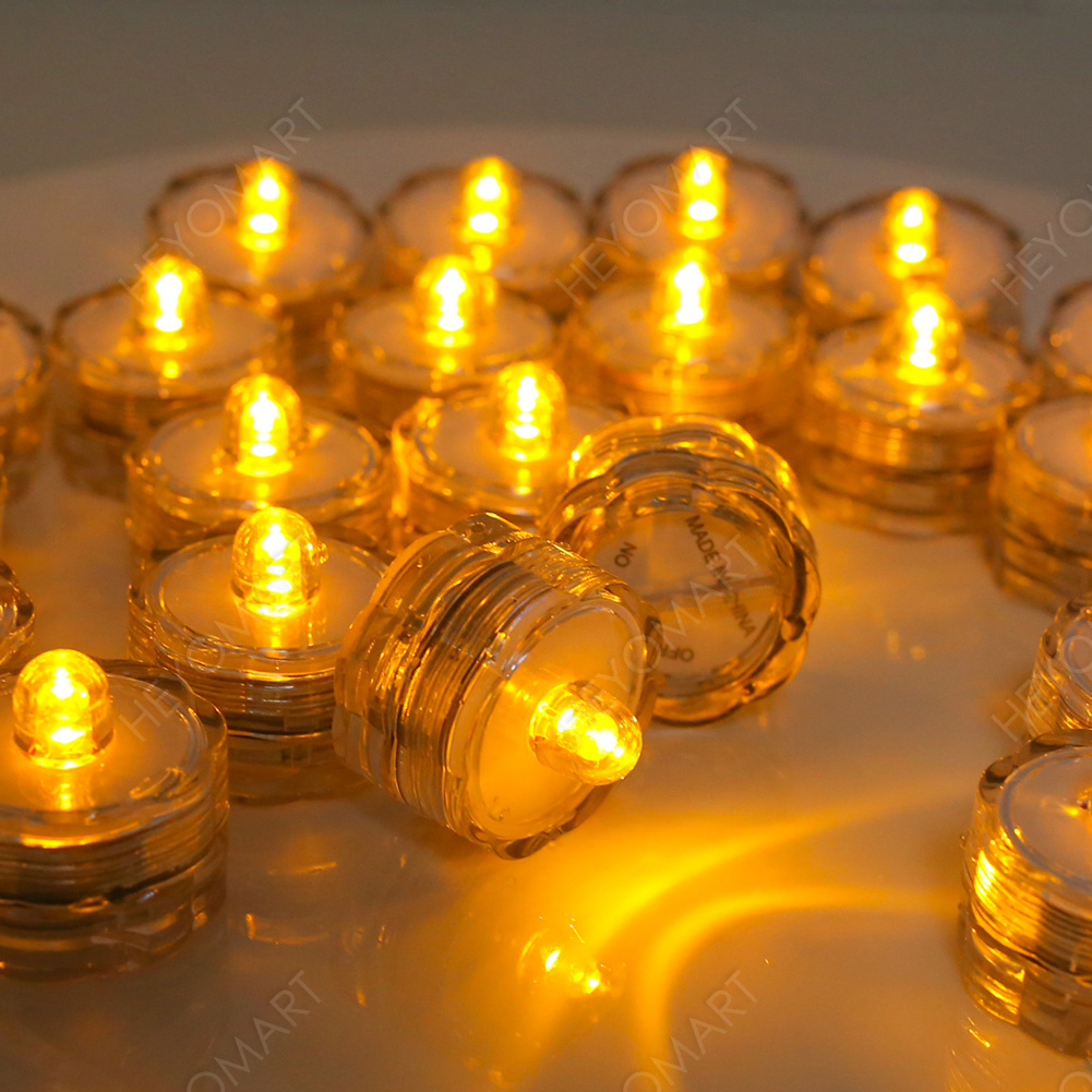 12/24/36 Led Submersible Waterproof Wedding Floral Decoration Party Tea Light 