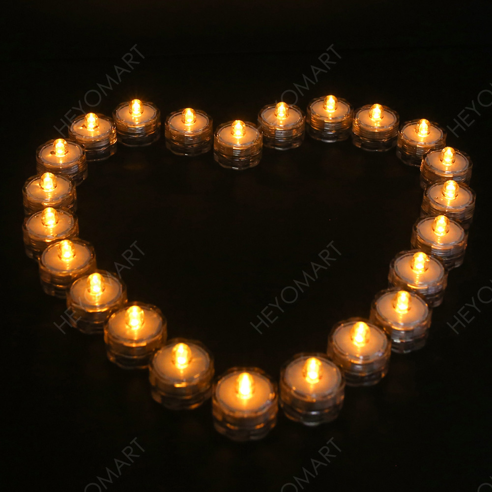 6 12 24 36 Led Submersible Waterproof Wedding Floral Decoration Party Tea Light 