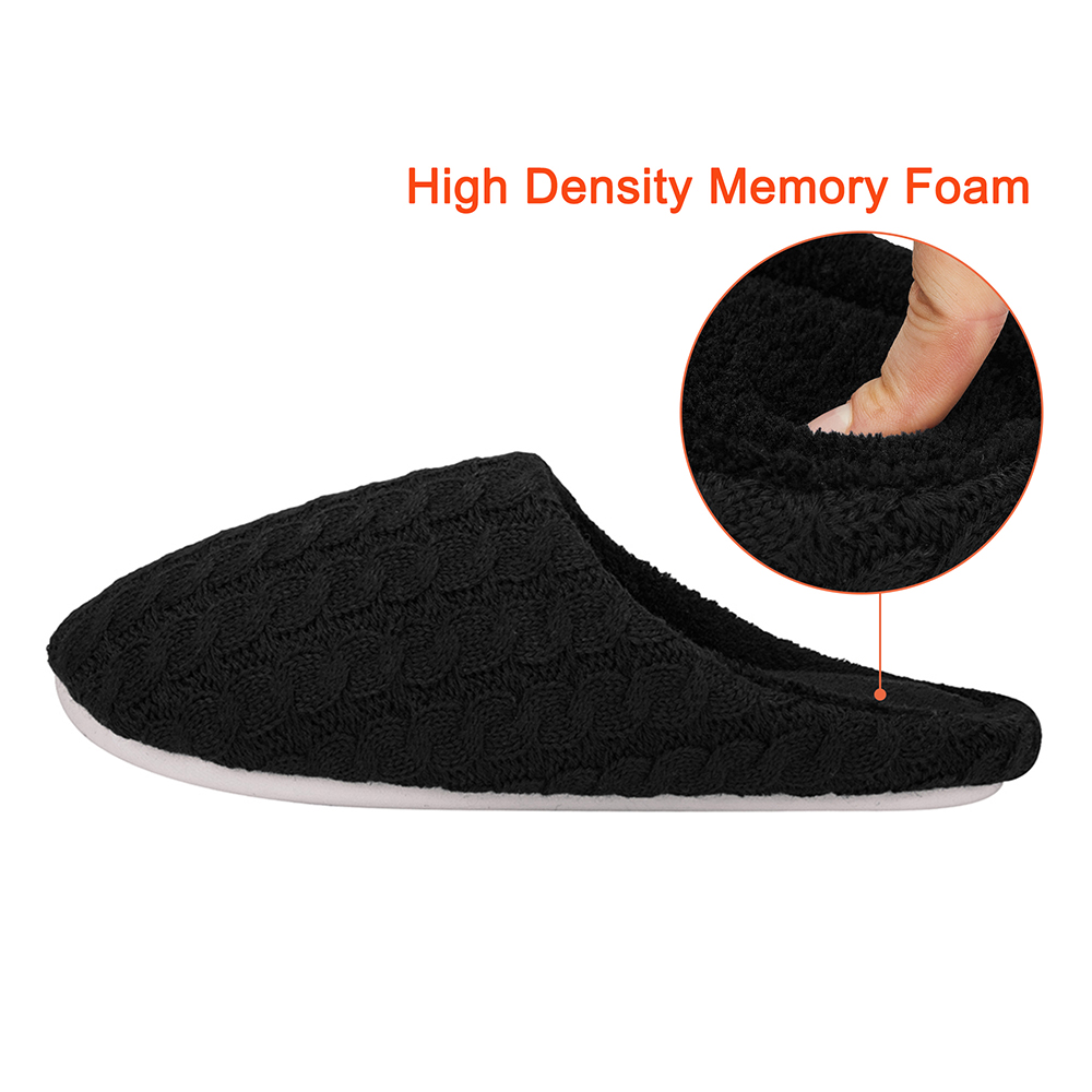 Men Women Slip on Fuzzy Slippers Memory Foam House Outdoor Indoor Warm Plush New - Picture 22 of 27