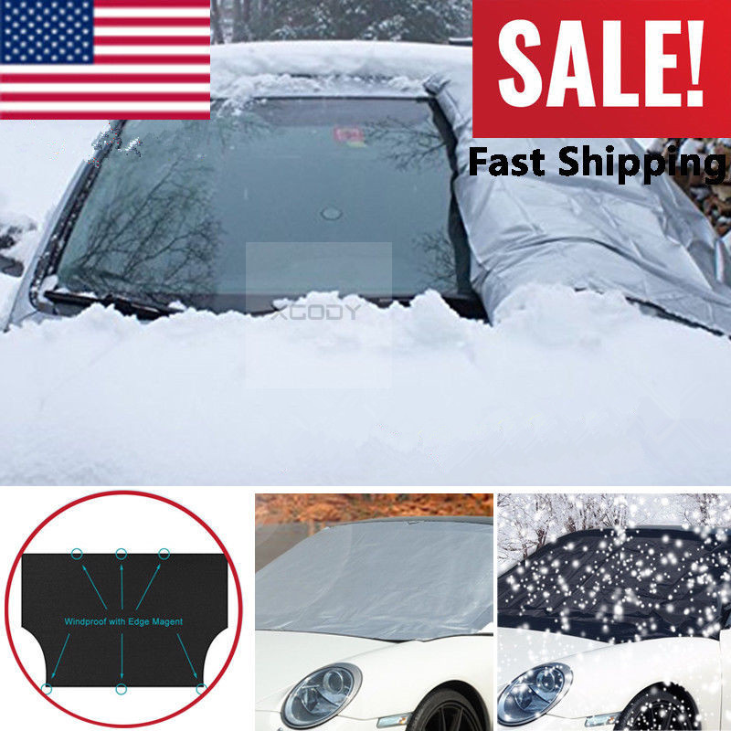 Portable Car Windshield Snow Winter Ice Frost Guard Protector Sun Shield Cover