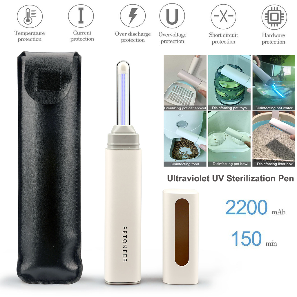 Killing 99.9/% of Bacteria Allergic pollutants,White viruses Portable UV Disinfection Scanner Foldable Travel Stick