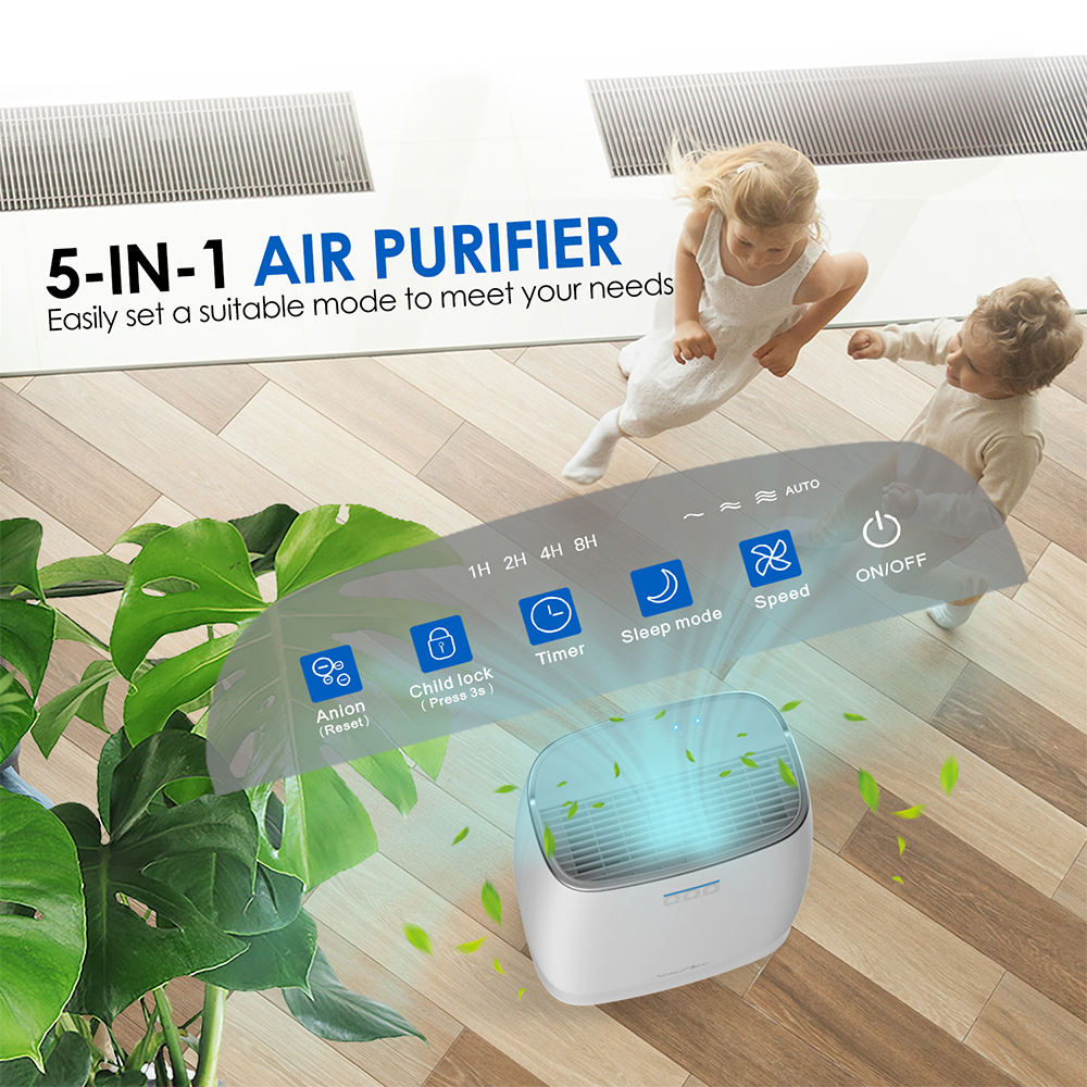 Best True HEPA Air Purifier for Allergies Indoor Home Air ...