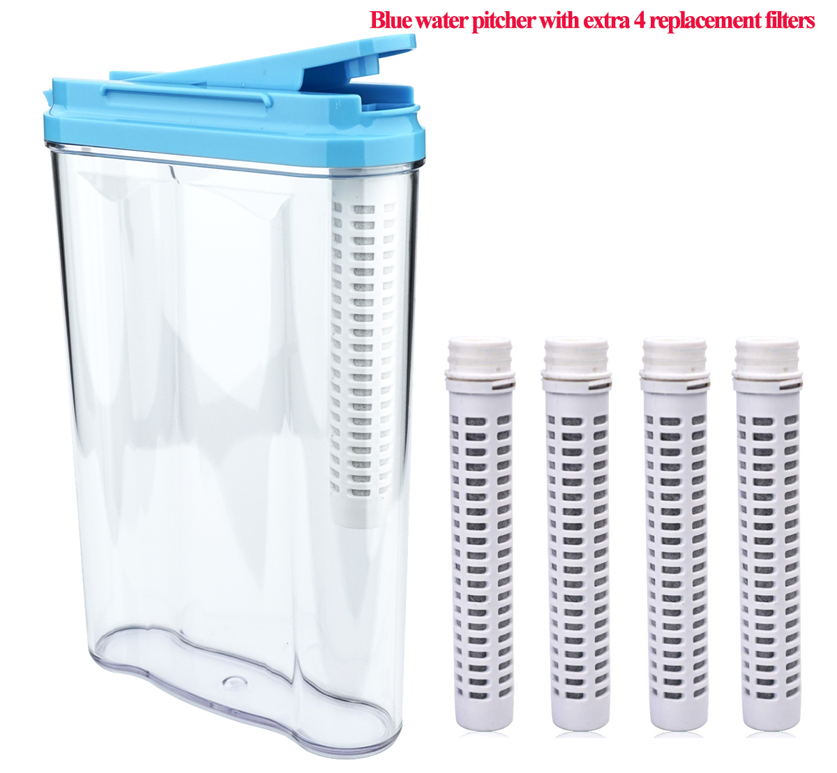 1.2L Water Filter Pitcher 5Stage Filter BPA Free5Cups Remove Chlorine