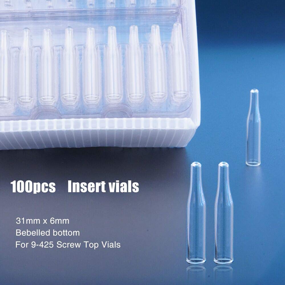 PATIKIL 2ml Autocampionatore Fiala, 1000pz HPLC/GC Fiale 9-425 Laboratorio Ambra Fiale Campioni Fiala Vite Cappuccio Scrittura Toppa PTFE & Silicone Pre-taglio Setta Per LC Stampino