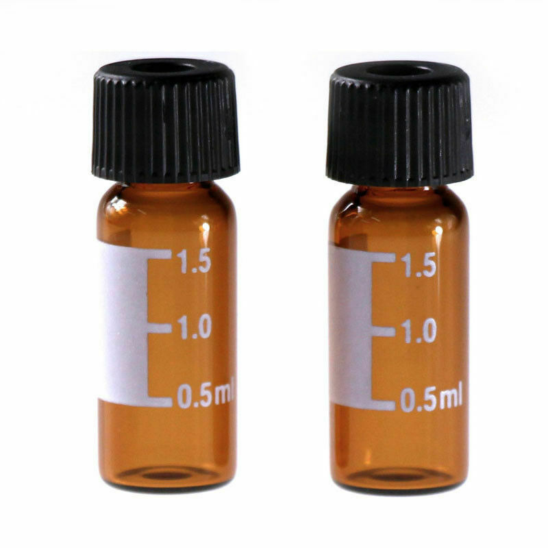 100pcs 2ml Vials Glass Sample Vial With Screw Caps Amber 8 425 Thread Lab Supply Ebay 2358